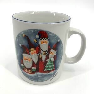 Elaine Thompson Vintage 1997 Coffee Hot Cocoa Mug Old World Christmas Santas Cup
